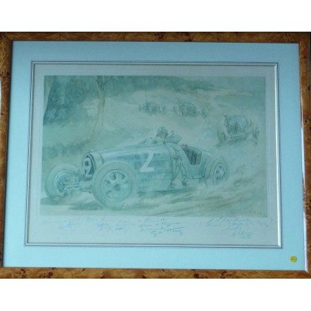 Grand prix du Cap d'Antibes 1928 lithographie originale de Geo Ham Grand prix du Cap d'Antibes 1928 lithographie originale de Geo Ham