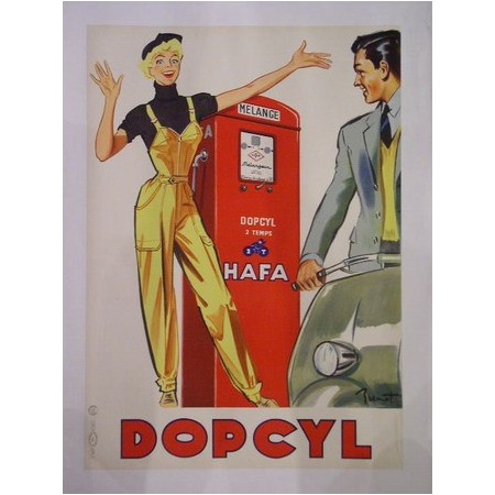 Original Poster Hafa Dopcyl  Brenot (Pin-up, Vespa)