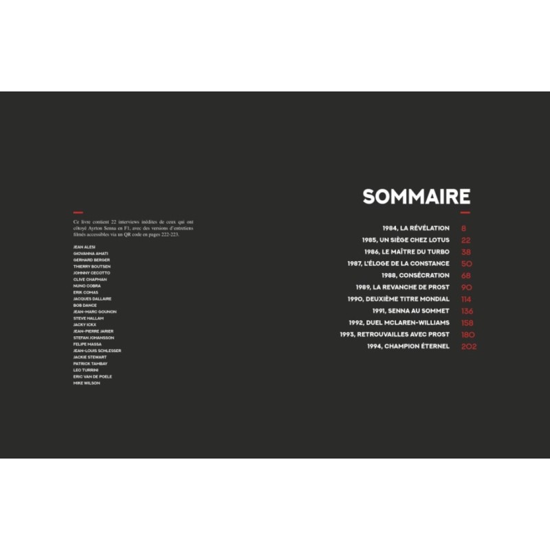 Eternel Senna Le livre hommage