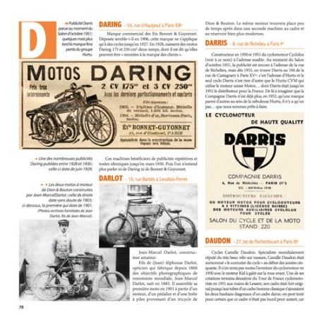 Dictionnaires illustré des 600 marques motocyclistes de Paris et de la Seine Dictionnaire illustré des 600 marques motocyclistes de Paris et de la Seine - Volume A / K
