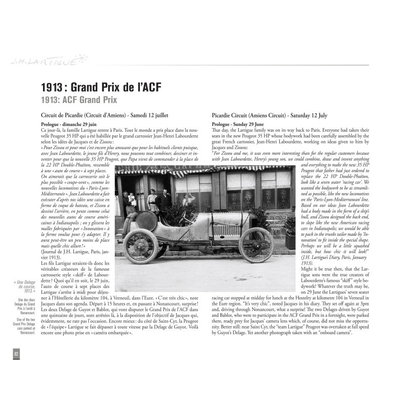 Lartigue et les autos de course