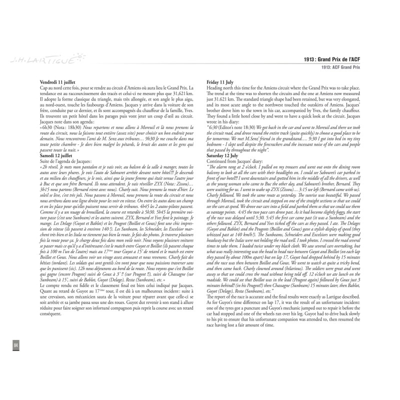 Lartigue et les autos de course