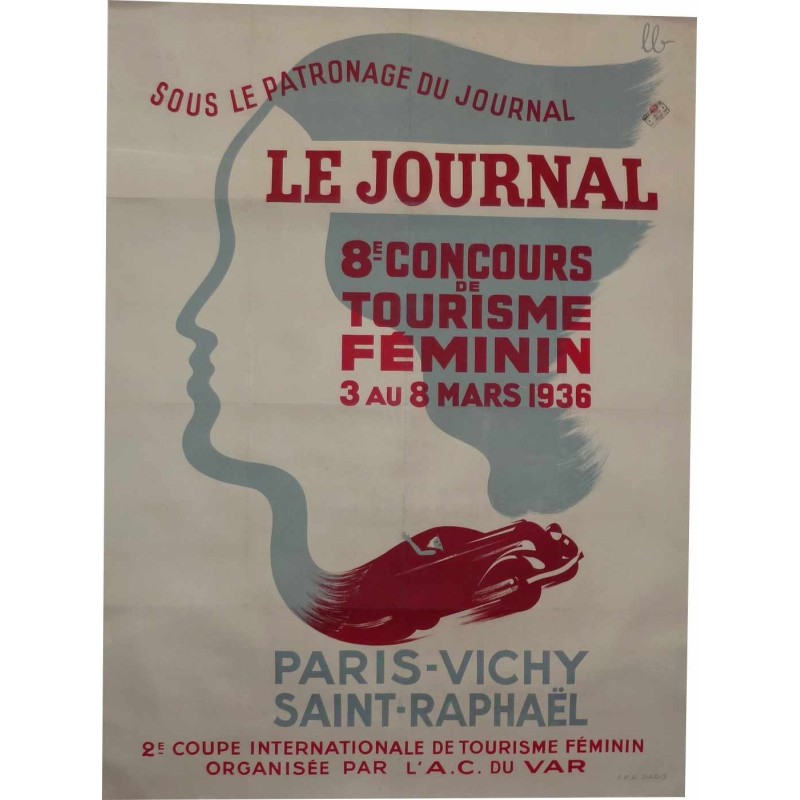 Original poster Paris Saint-Raphaël 1936 race