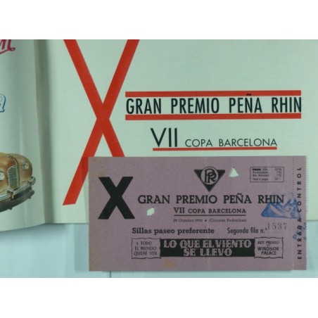 Gran Premio Peña Rhin 1950, Programme officiel
