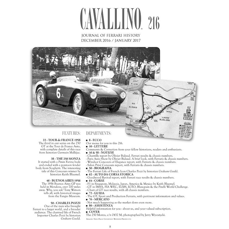 Cavallino, The Journal of Ferrari History N° 216 décembre 2016/janvier 2017